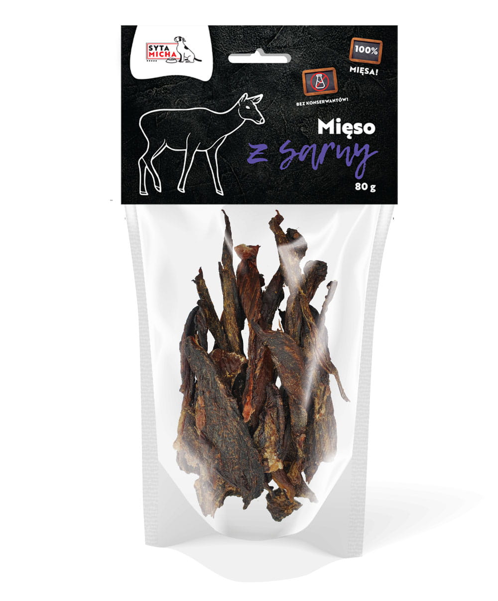 Dried deer meat for dog 80g