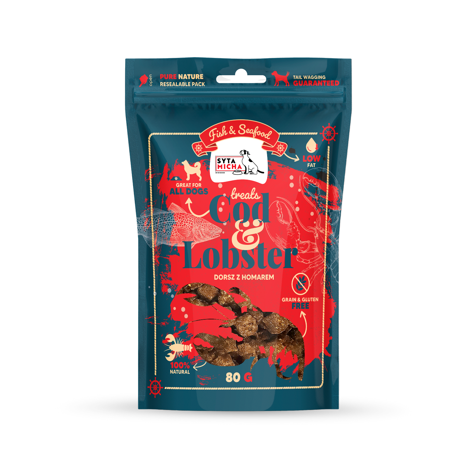 Syta Micha Fish & Seafood Lobster Treats for Dogs 80g